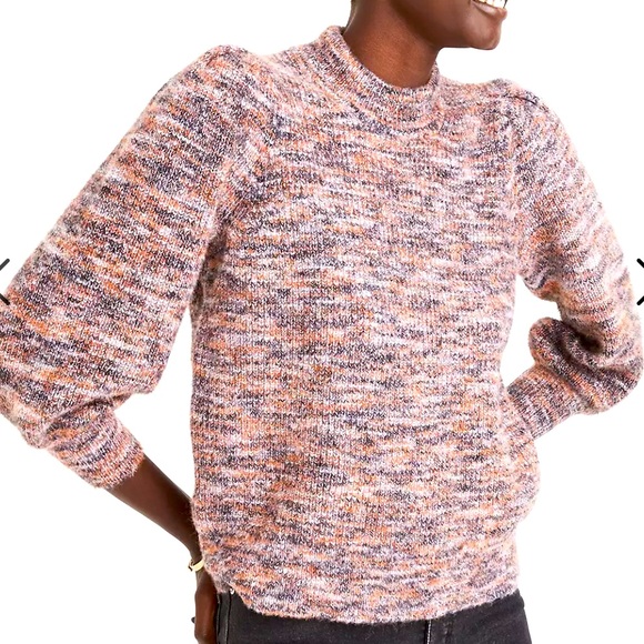 MADEWELL Space-Dyed Eaton Puff-Sleeve Pullover Sweater XXL - Picture 1 of 5